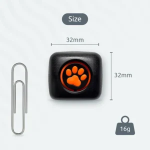 PitPat Dog Activity Monitor is 32mm in length and height and weighs 16g