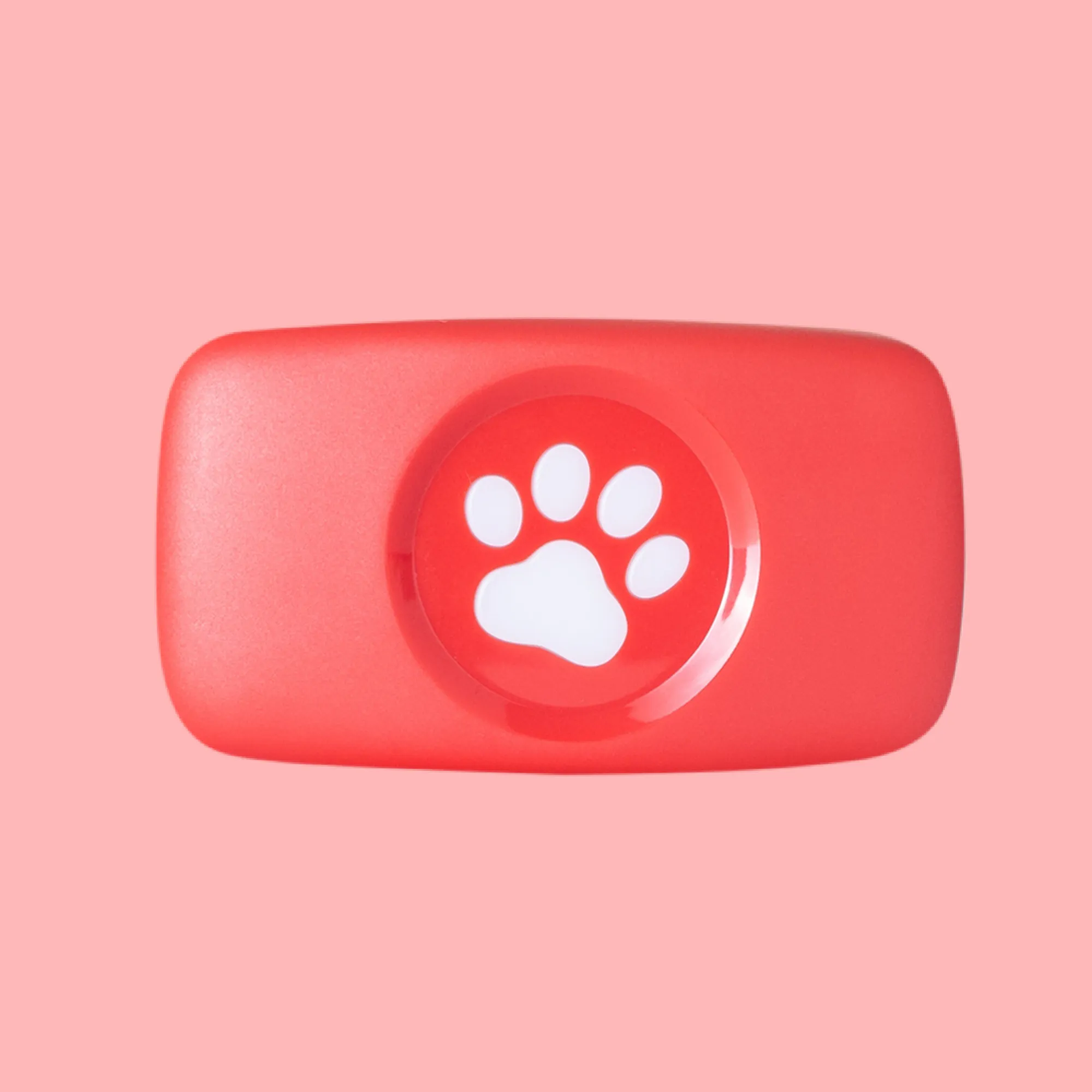 Red PitPat GPS on a red background